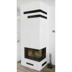 Rohová krbová mřížka KARL 700 x 500 x 70 mm typ L